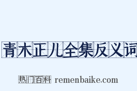 青木正儿全集反义词是什么意思的图片